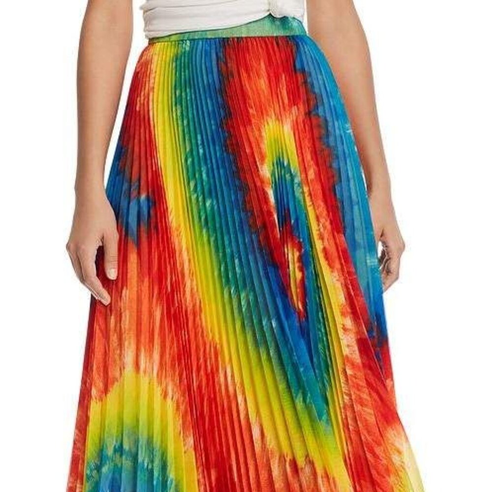Alice + Olivia | Shannon Tie-Dye Pleated Maxi Skirt